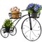 Bicycle Style Flower Pot Holder 3 Tier Iron Plant Stand Basket Rack Black